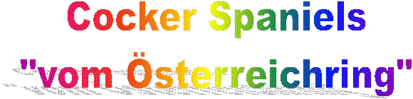 Cocker Spaniels
"vom �sterreichring"